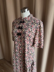 Victoire floral china button dress-5215-4