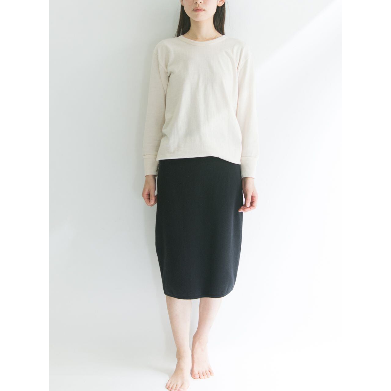 【RENA LANGE】Made in Italy 80's cotton knit cocoon skirt（レナランゲ イタリア製コットンニットコクーンスカート）4d