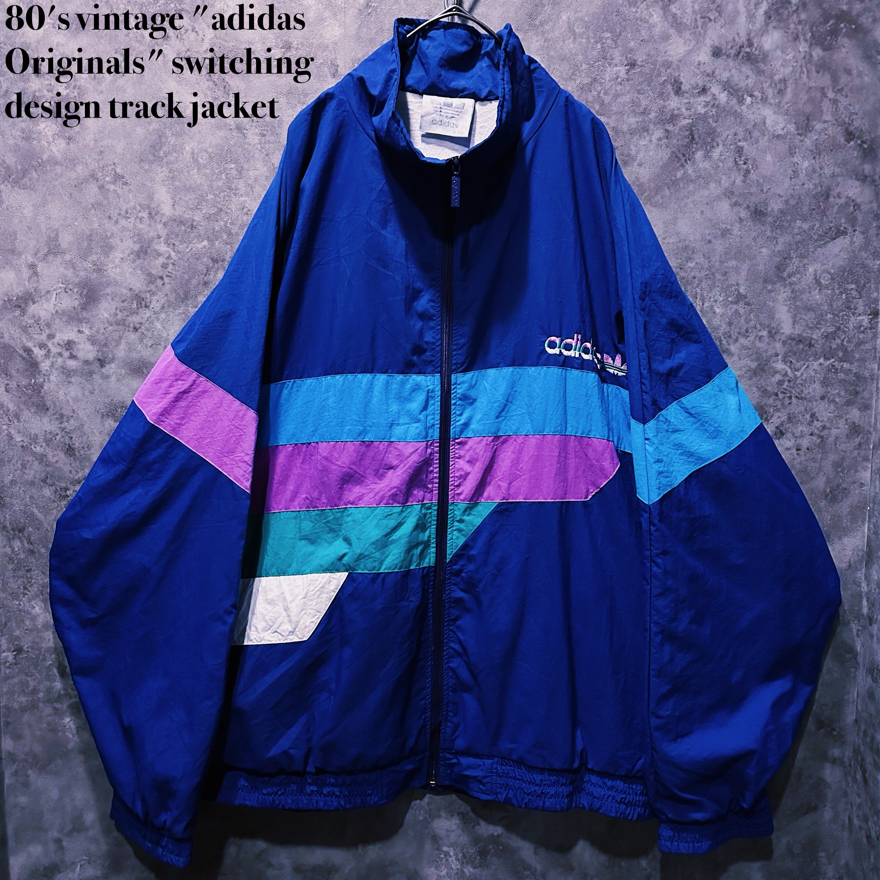 【doppio】80's vintage "adidas Originals" switching design track jacket