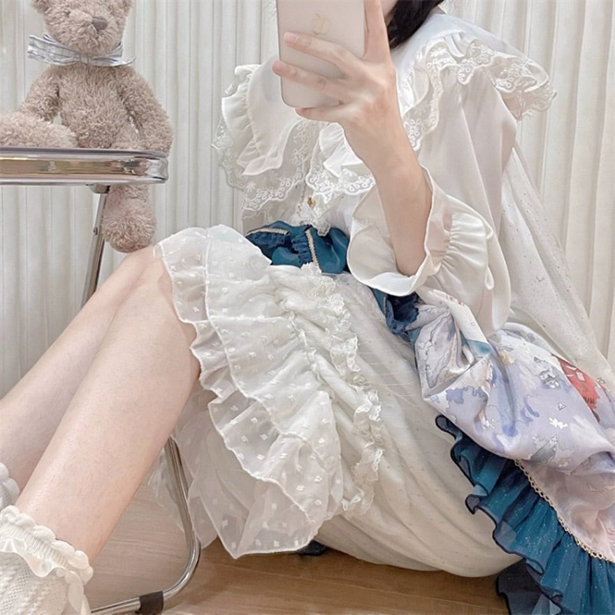 ドロワーズ インナー 厚手 レース ロリィタ 秋冬服