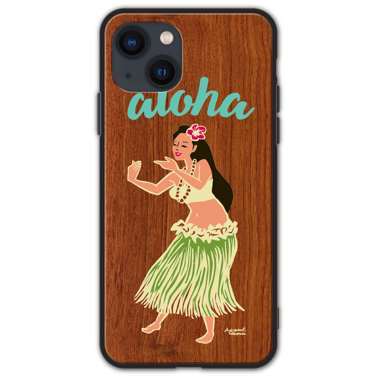 hirockshow（ヒロックショウ）ウッド スマホケース【hula aloha】