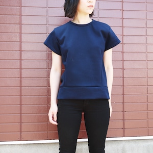 Pullover - Double knit short　Dark navy  ykcs-402