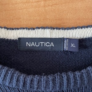 【NAUTICA】刺繍ロゴ ニット セーター XL オーバーサイズ US古着