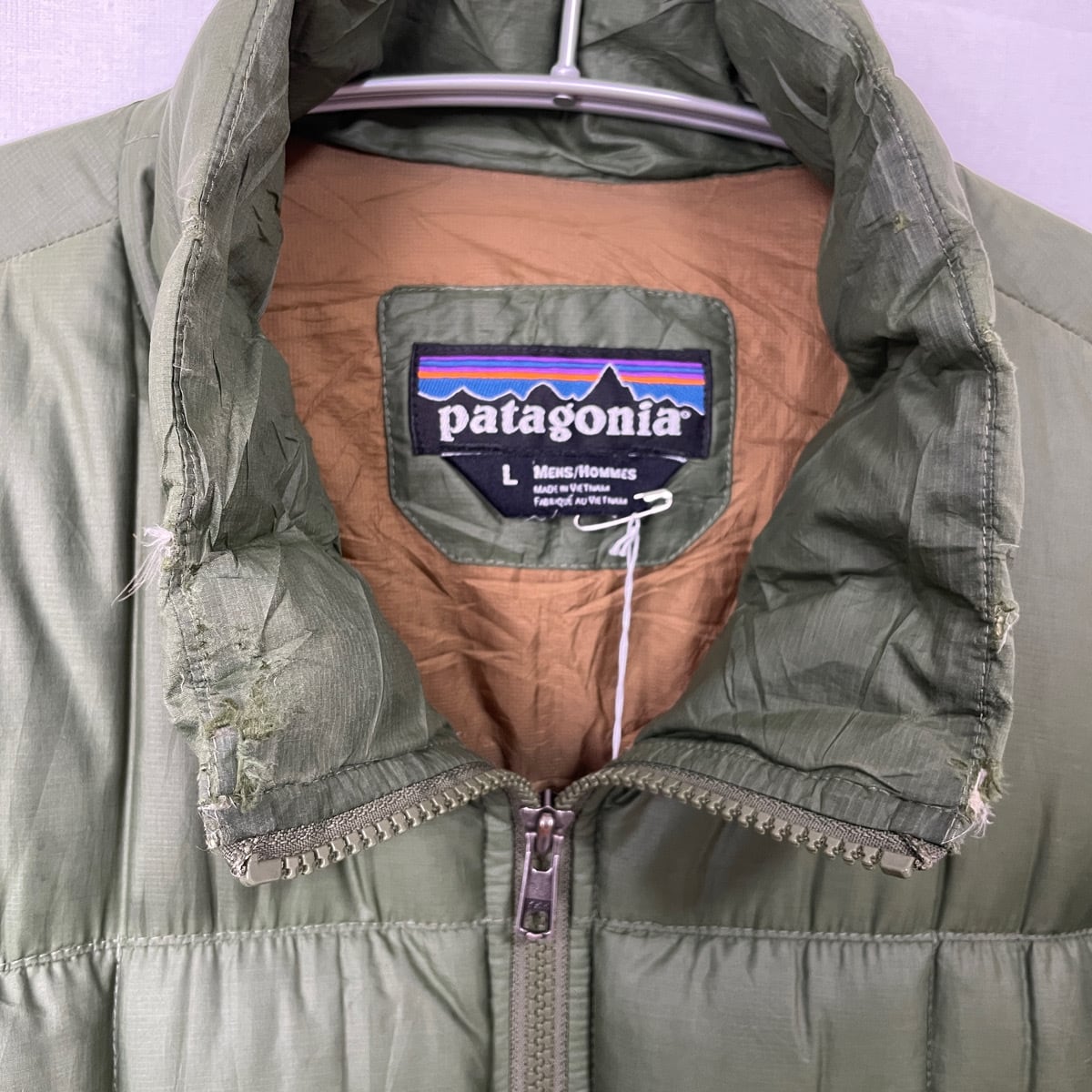 廃盤 希少モデル Patagonia コールダーダウンジャケット 古着 緑