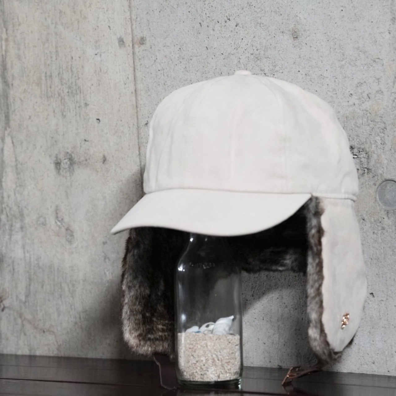 【gifthatオリジナル】SUEDE BOMBER CAP-PC