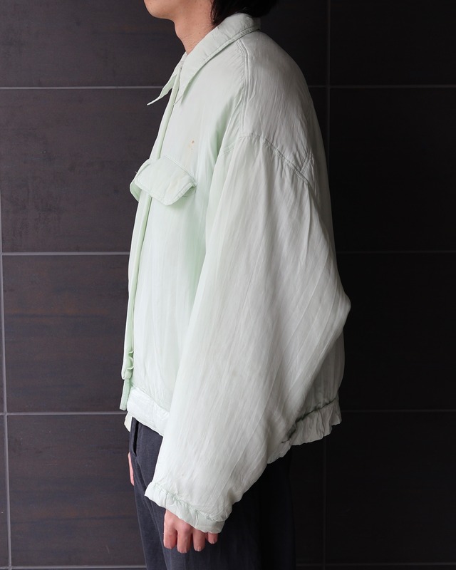 Silk coloring down jacket