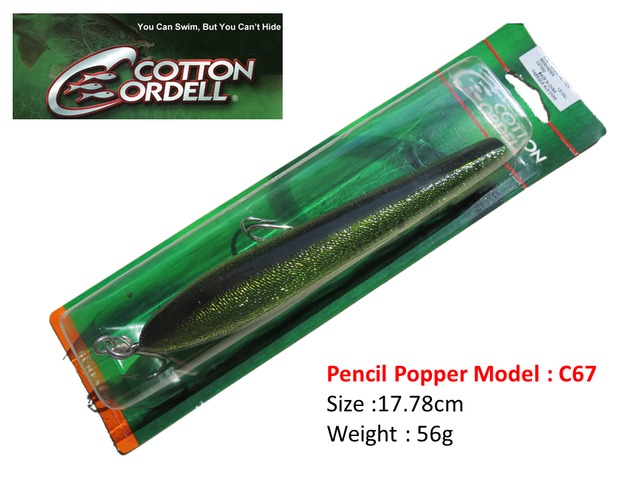 コットンコーデル　ペンシルポッパーC67 Cotton Corderll Pencil Popper F-L34-01