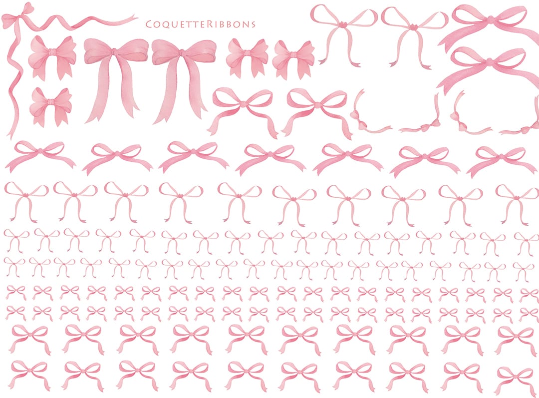 白磁用 水彩COQETTE RIBBONS コケットリボンピンク A4サイズ