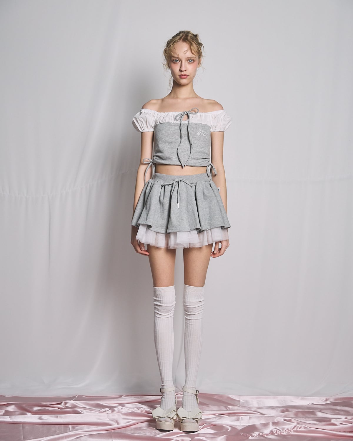 S/S チュールレイヤードスウェットミニスカート | lilLilly official