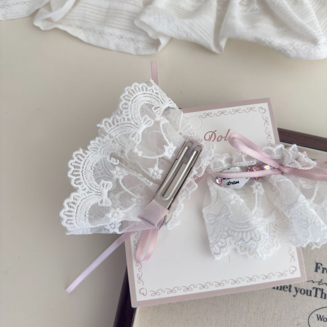 GOODSリボンデザインヘアピン2点セット