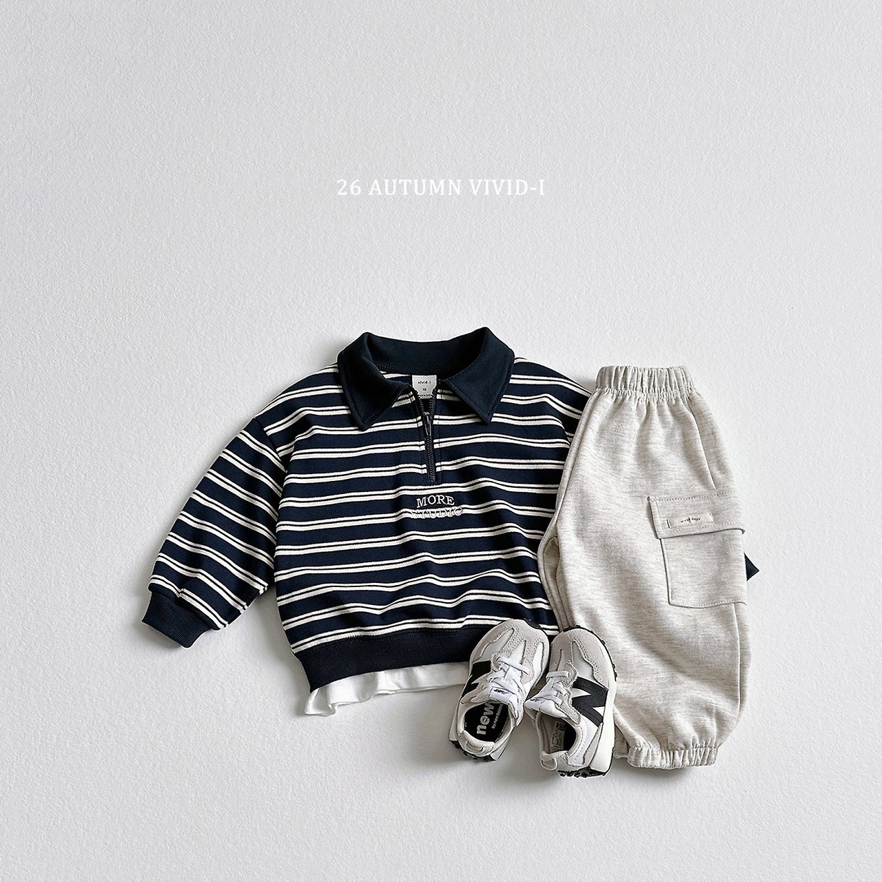 border creamSnavyS［即納］more anorak mtm 26autumn/ VIVID I