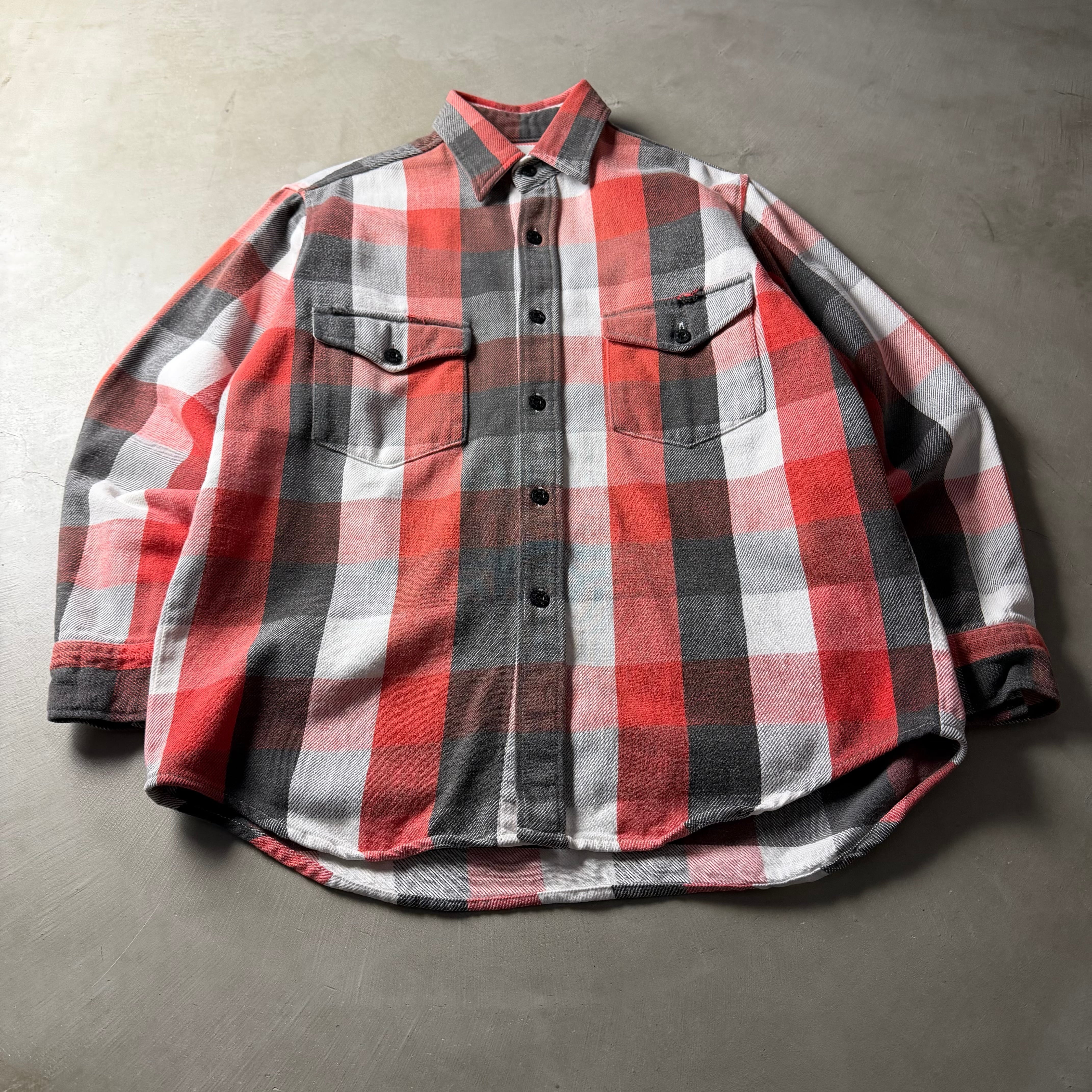 90s bitch skateboards Plaid Flannel Zipup Shirt / ビッチスケート