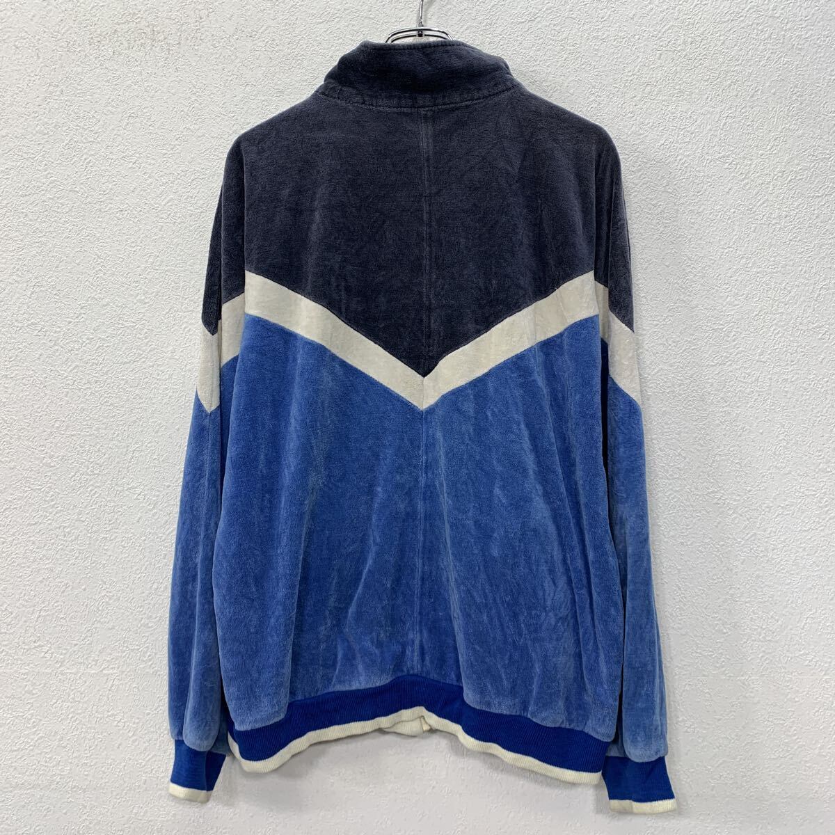 90s USA製 Pierre cardin フリース ジャージ XL ブルー ピエール 