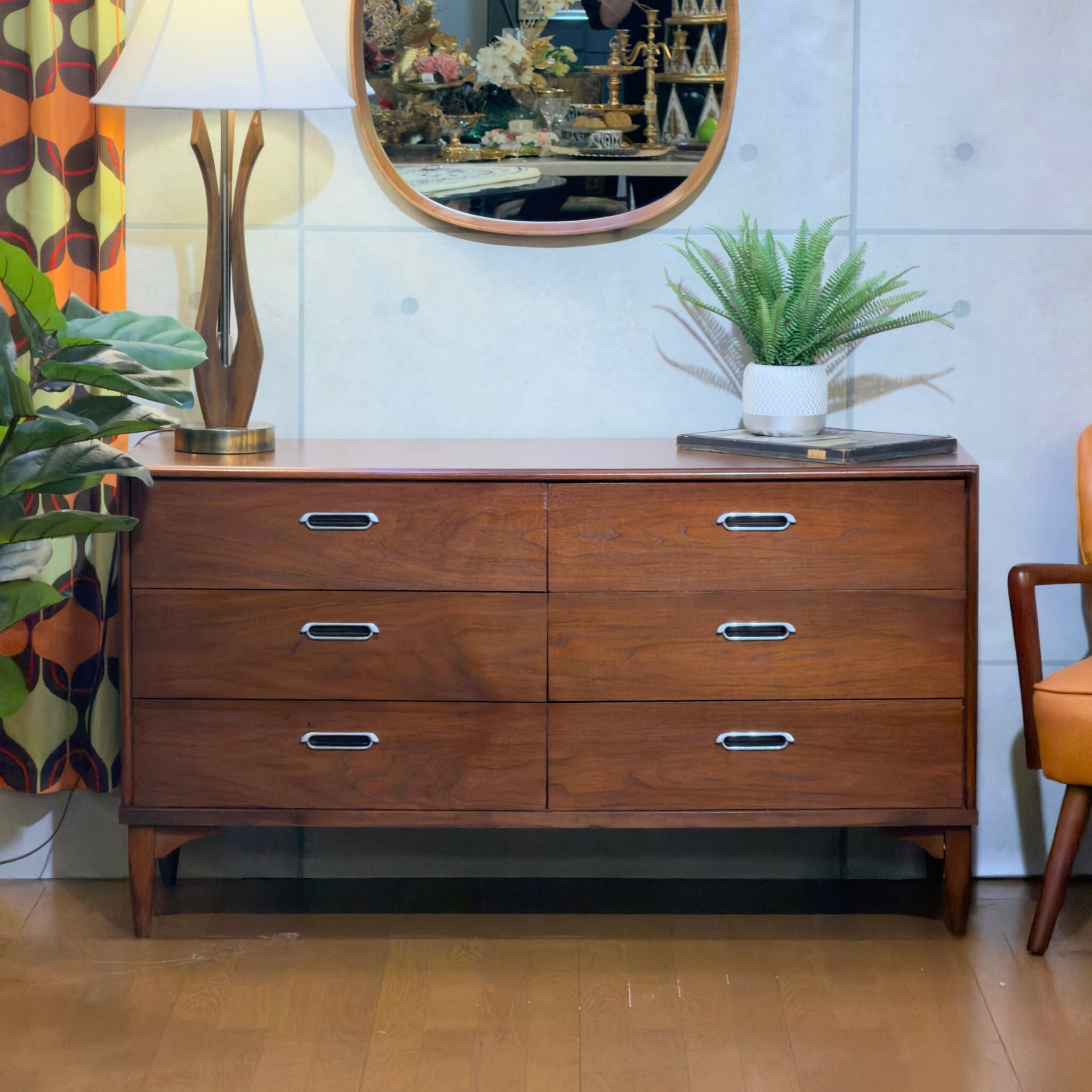 アメリカ製 ヴィンテージワイドチェスト VINTAGE】U.S RISHEL Double Dresser / アメリカ リシェル 6段 ワイド