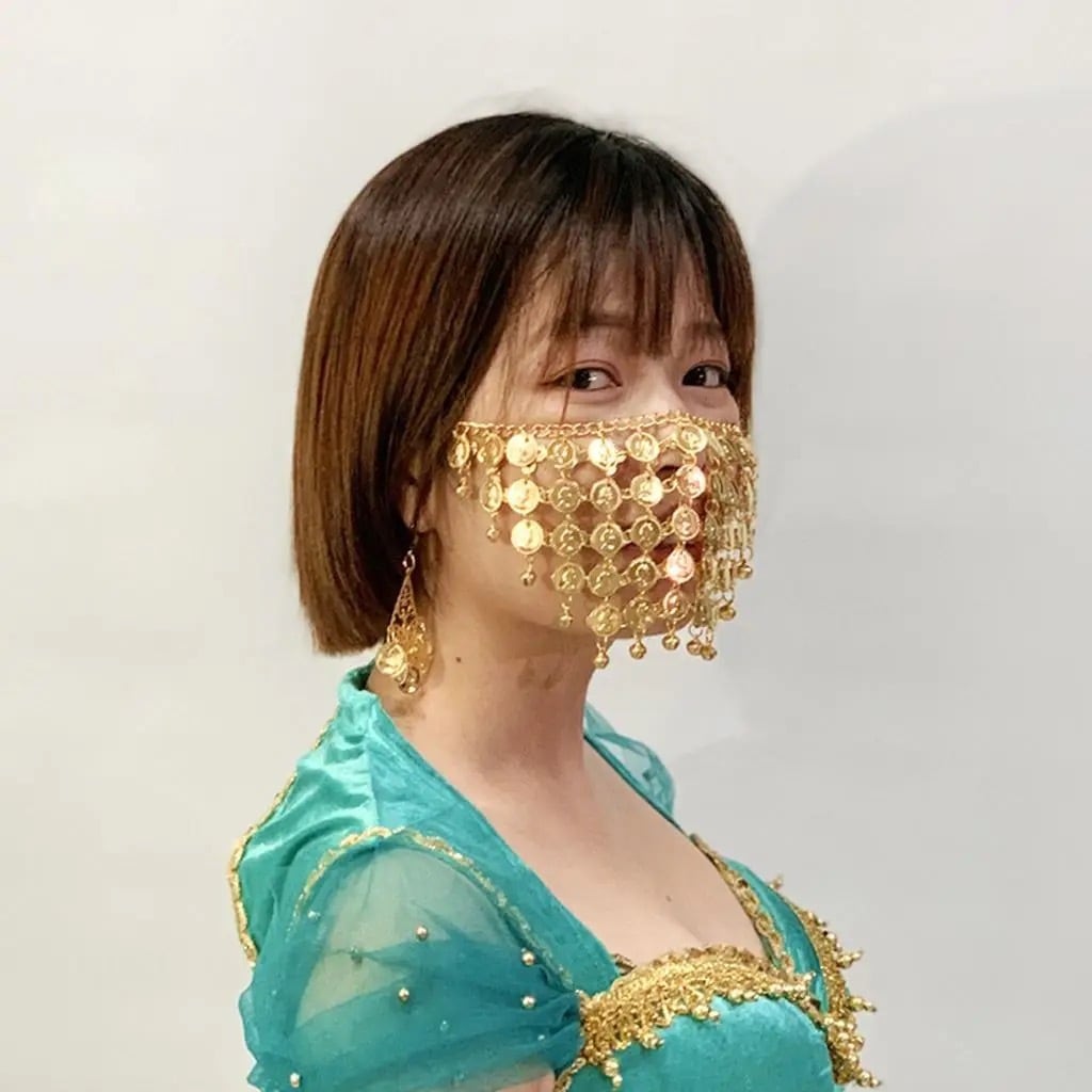 ヴィンテージ調コインネックレス＆ピアスセット ベリーダンス ジプシー