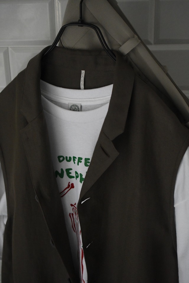 m’s braque / STAND UP COLLAR GILET (Mocha)