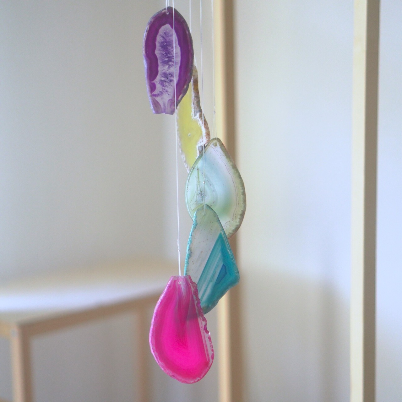 Rainbow Drops 14 - アゲートヒーリングチャイム / Agate Sun Catcher Wind Chime 594