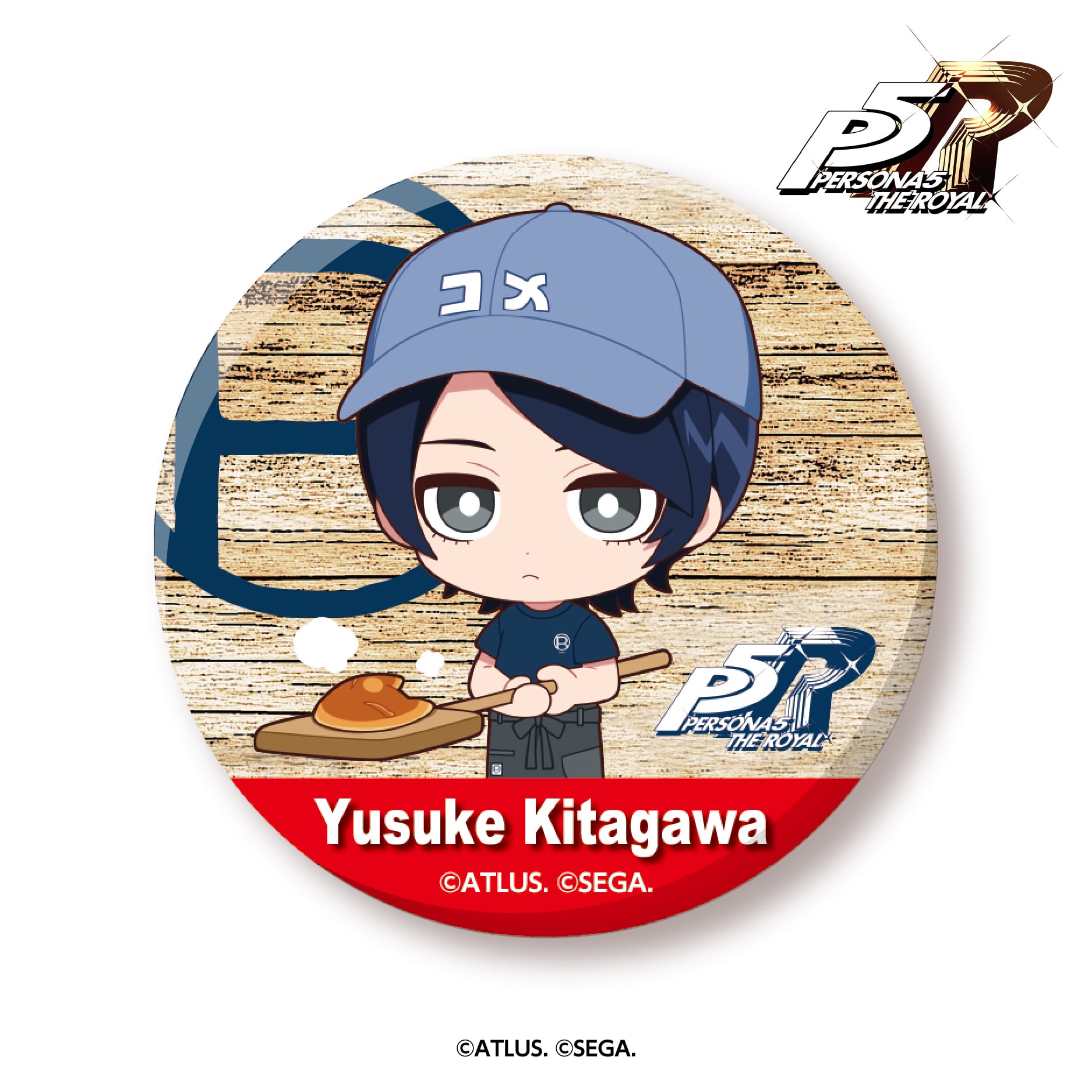 ペルソナ5 P5R R baker アールベイカー 主人公　缶バッジ レア ペルソナ3 リロード』『ペルソナ5 ザ・ロイヤル』×R Baker コラボ限定