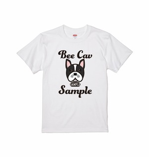 ビーキャブオリジナルフレンチブルデザインプリントTシャツ【ヒト用】