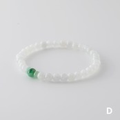 即完売の人気アイテムブレスレット 氷翡翠にポイントグリーンが新しい アイスジェイド,ワンポイントグリーンブレスレット A貨翡翠 jd_br1057