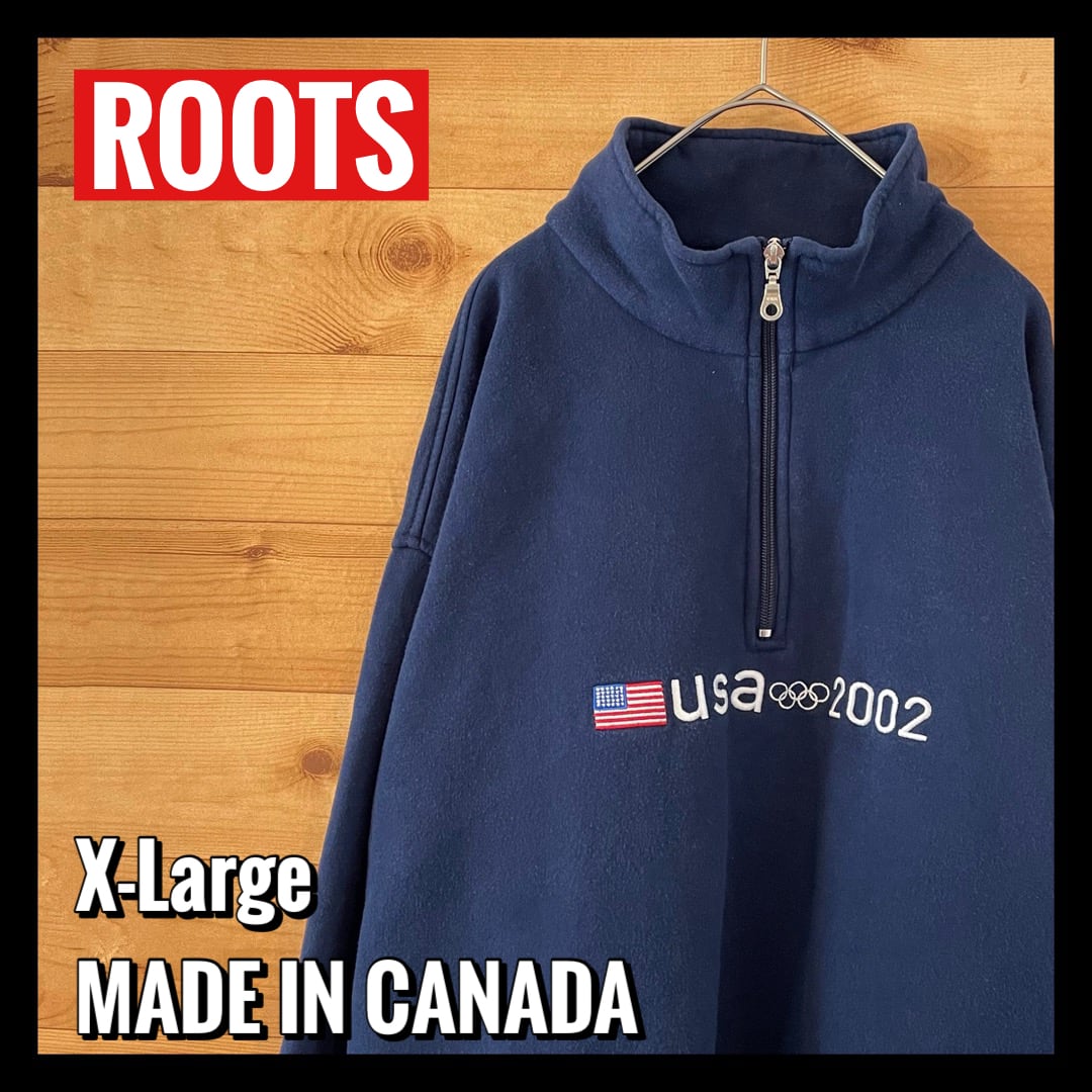 【ROOTS】カナダ製 ハーフジップ スウェット トレーナー オリンピック XL オーバーサイズ ビッグサイズ アメリカ古着 |  古着屋手ぶらがbest powered by BASE