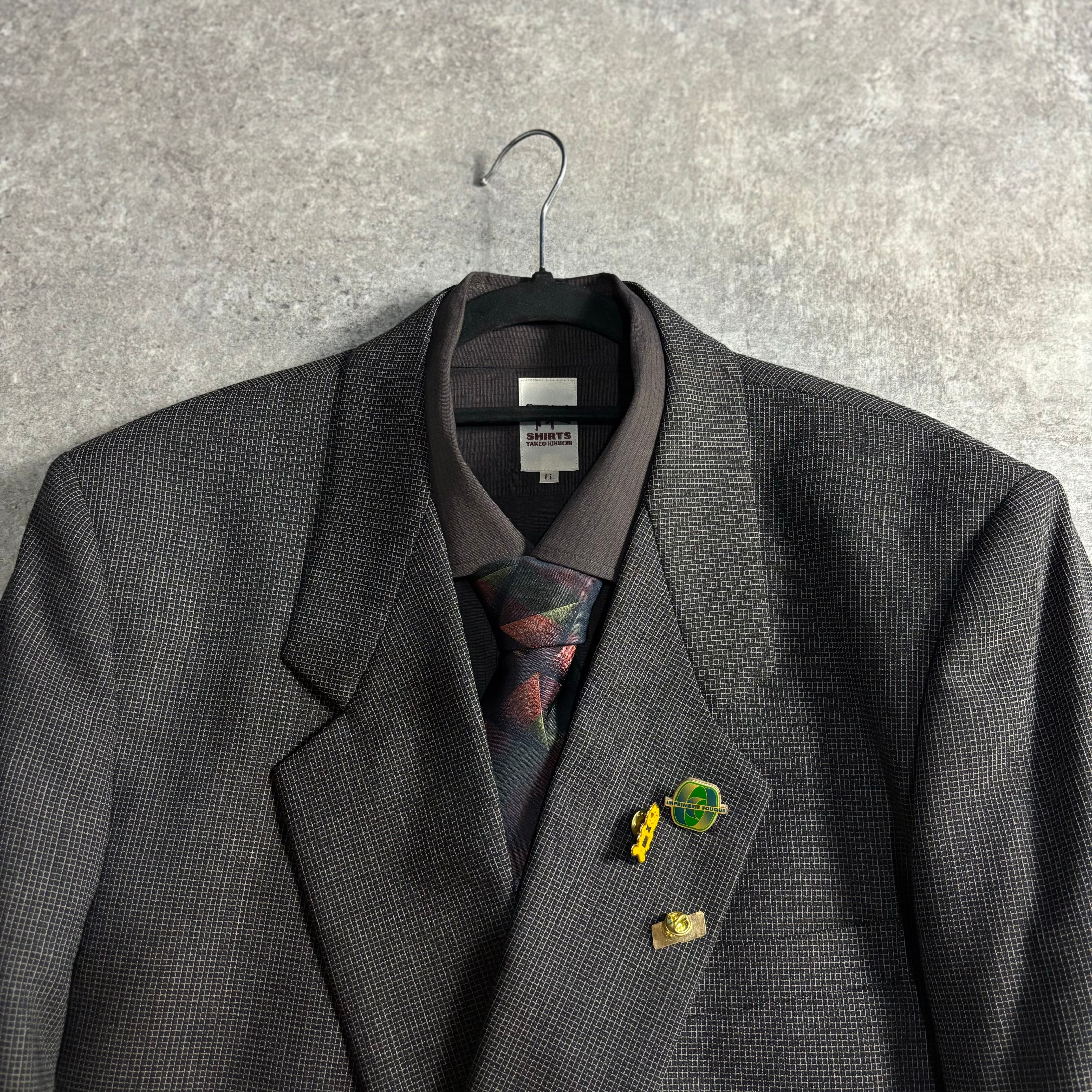 vintage】セットアップ ダブル ブラック 極上ウール ディオール