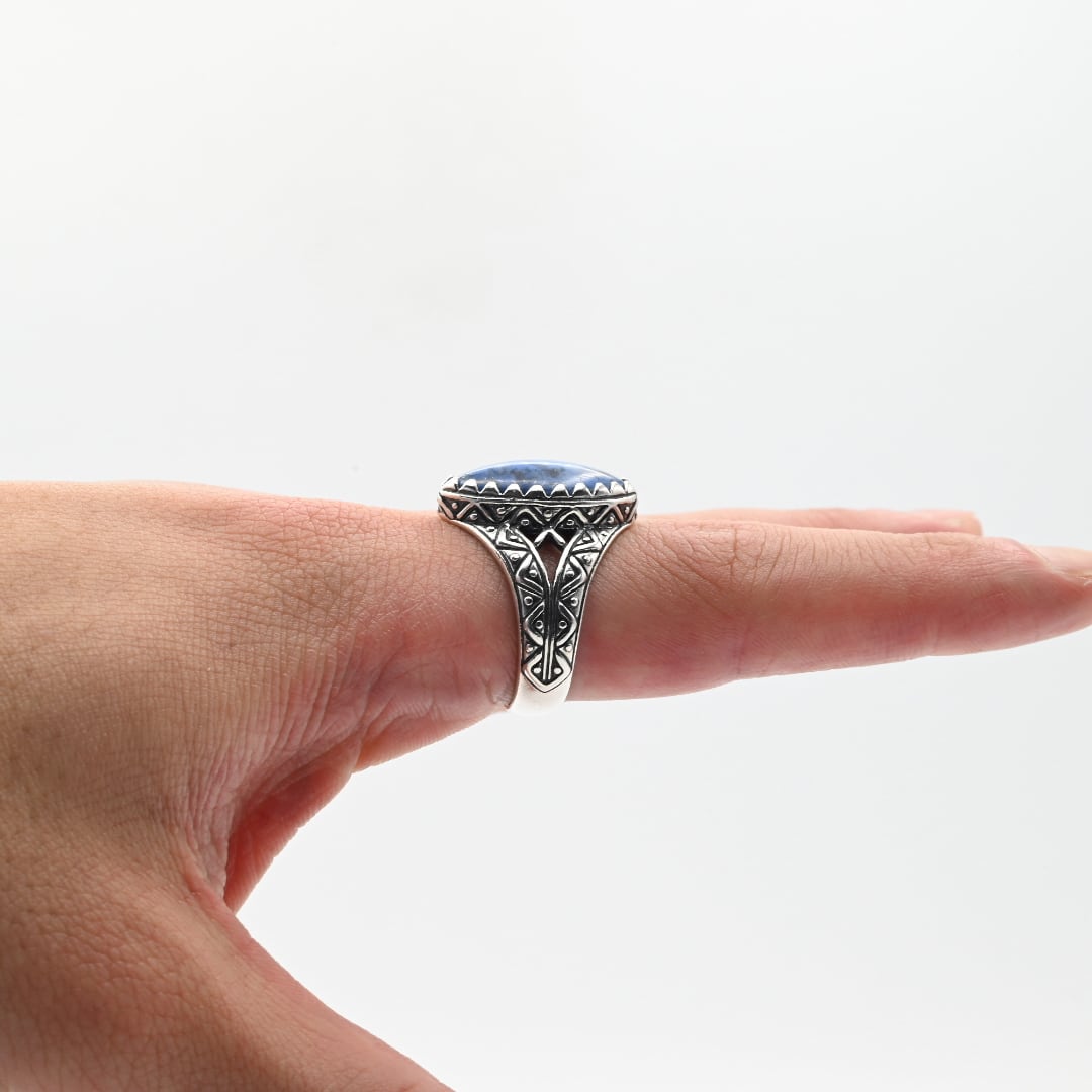 Lapis Lazuli Accent Rhombus Top Signet Ring By Carolyn Pollack