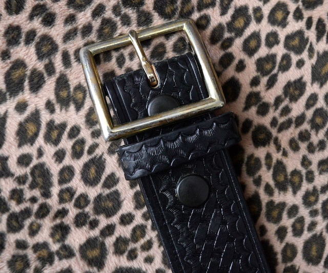 GOOD! BOSTON LEATHER BASKET WEAVE GARRISON BELT 34