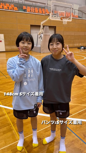 BASIC LOGO SL-LONGTEE(DRY) color Lightblue×White