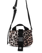 【24SS】GANNI ガニー / Leopard Teck Mini Satchel Bag