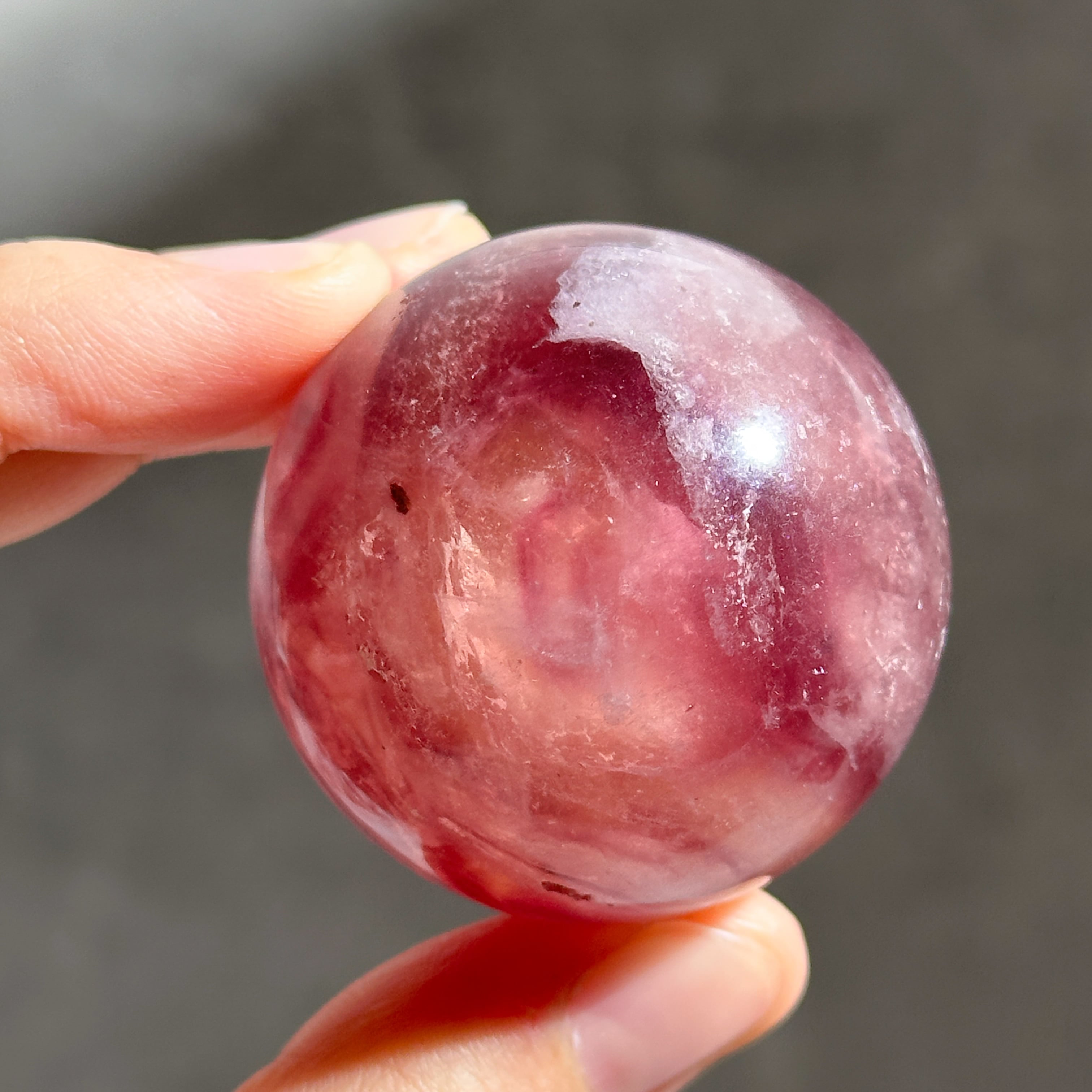 レインボーフローライト スフィア（丸玉)01◇ Rainbow Fluorite Sphere