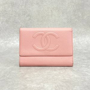 CHANEL シャネル キャビアスキン 財布 ピンク 4番台 6507-202203