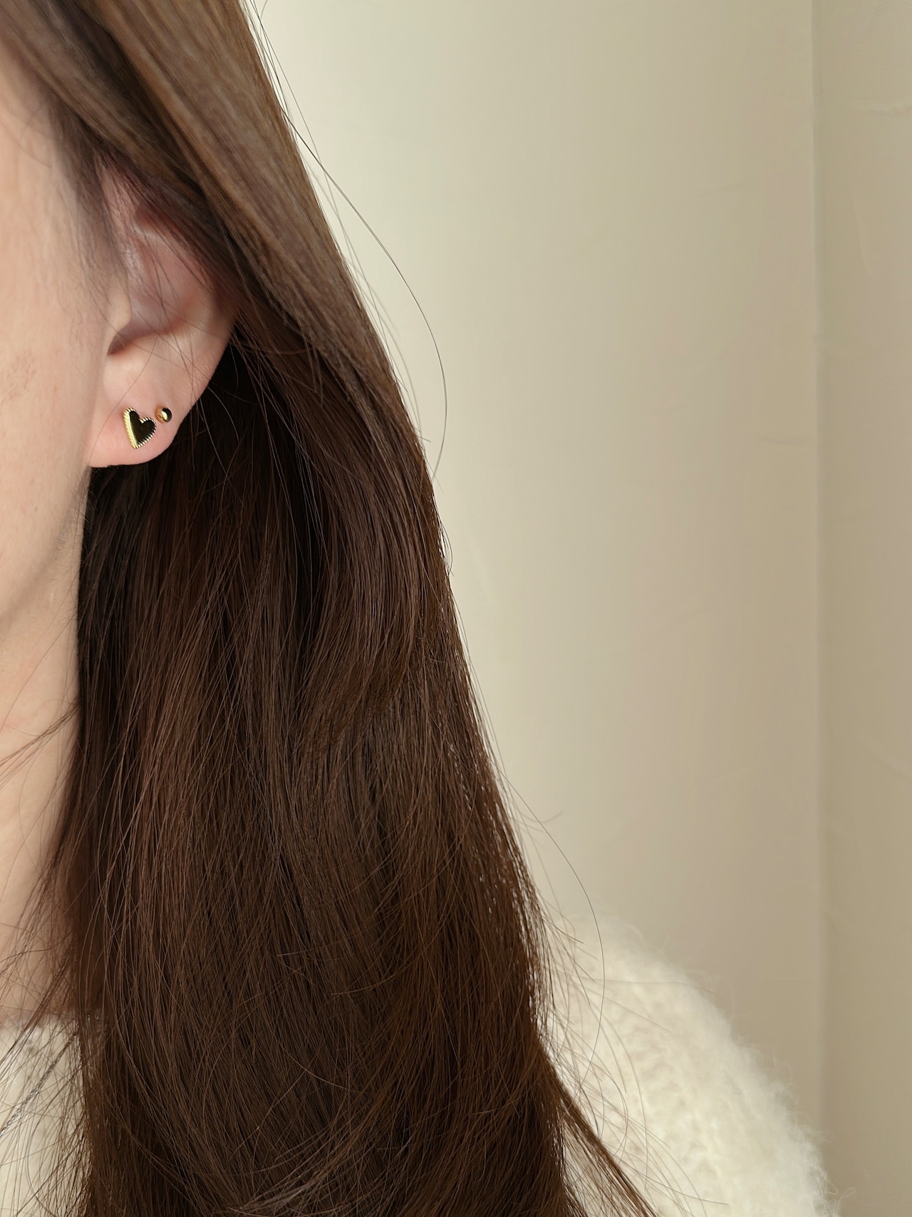 S925 スタッドハートピアス