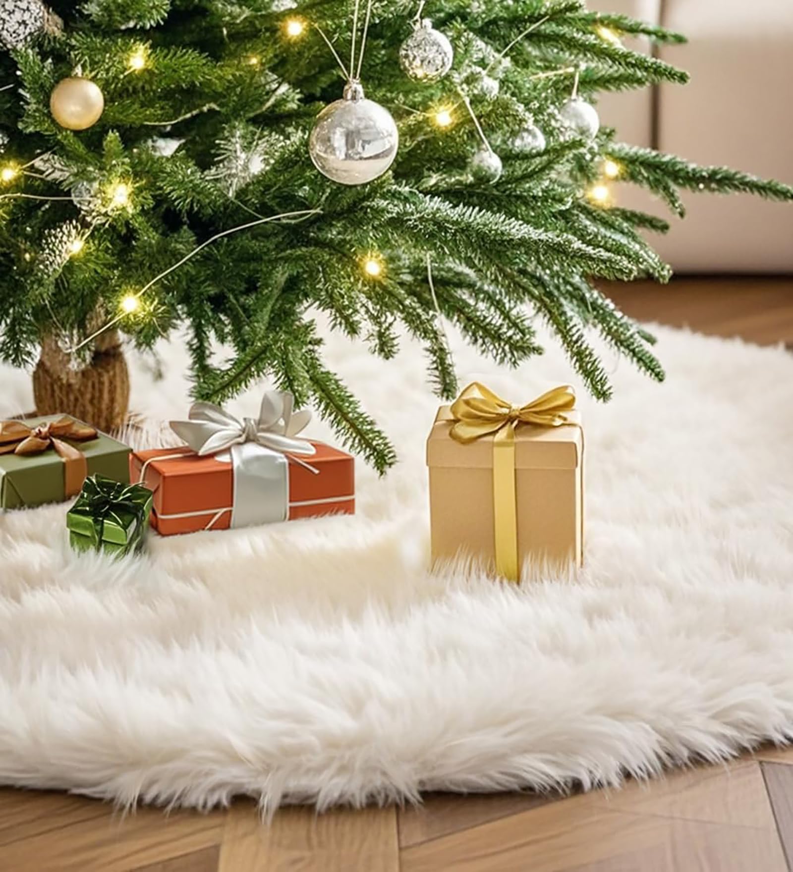 【在庫処分】クリスマスツリースカート ツリー 足隠し クリスマス飾り 円形 可愛いツリースカート豪華 ベースカバー オーナメント クリスマスツリー 足元隠し スノーフレーク 屋内屋外飾り クリスマスパーティー オーナメント 雰囲気 クリスマス用品 (78CM)