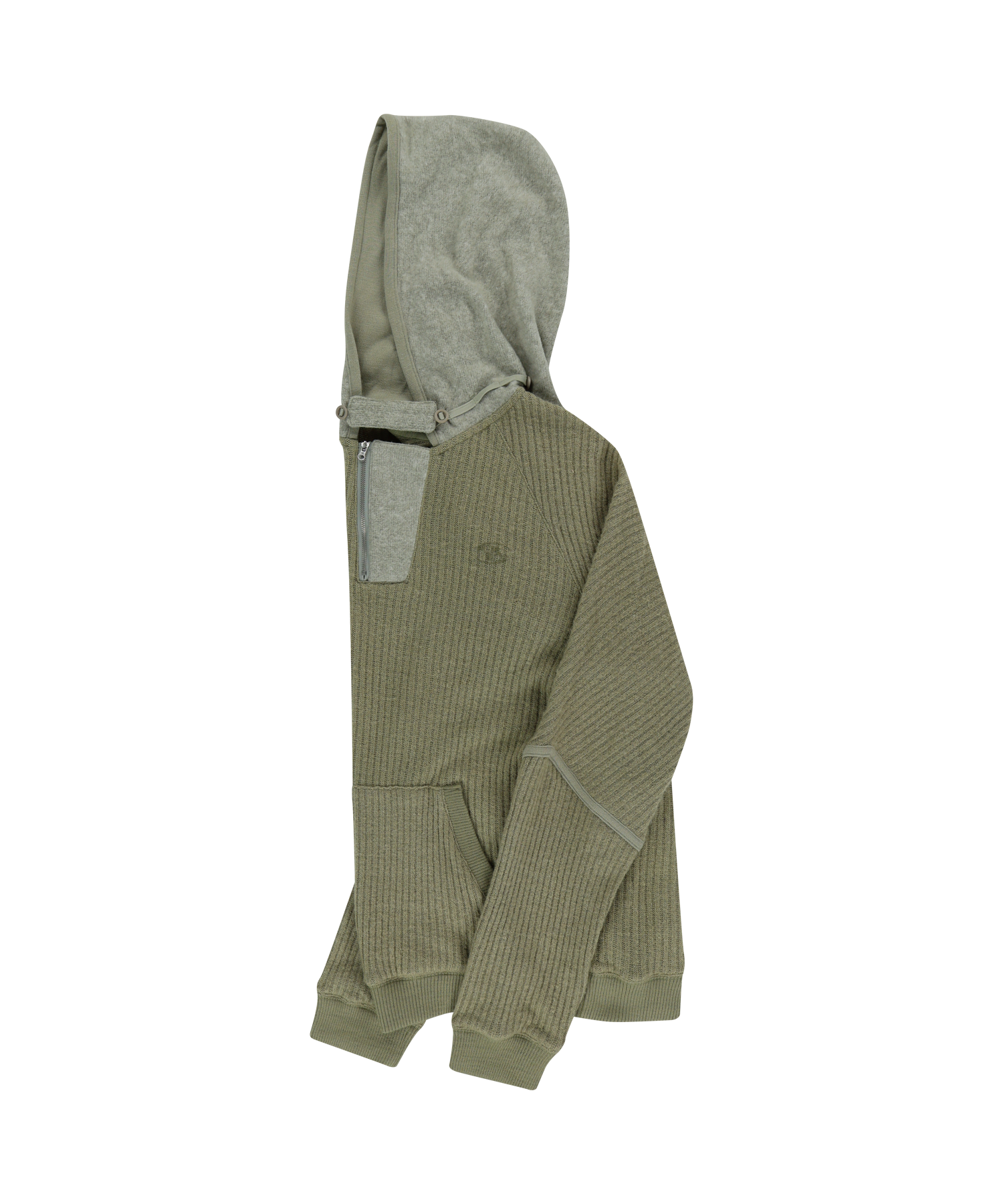 SAN SAN GEAR] RIBBED HOODIE KNIT [KHAKI] 正規品 韓国ブランド