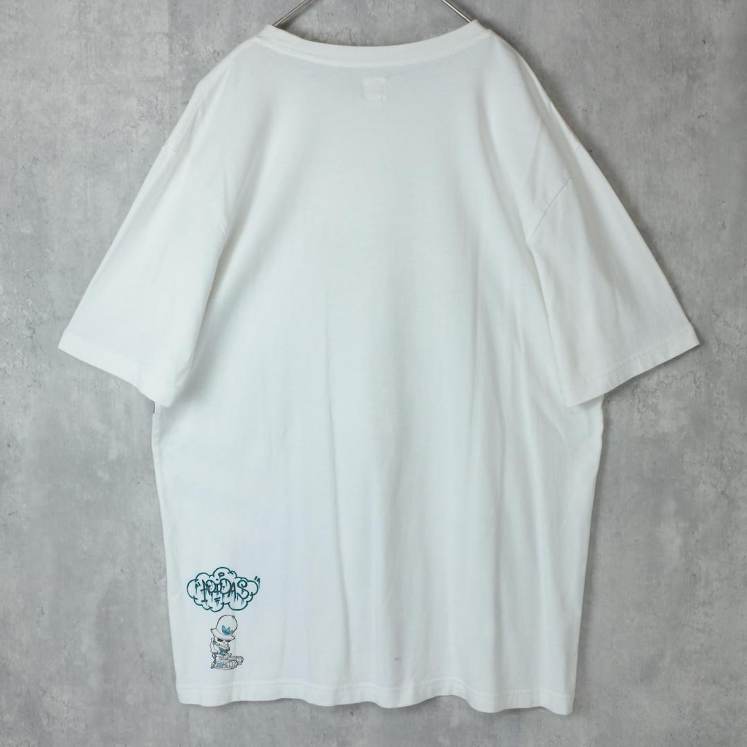 adidas アディダス Tシャツ 半袖 ロゴデザイン イラスト 白タグ 90s 