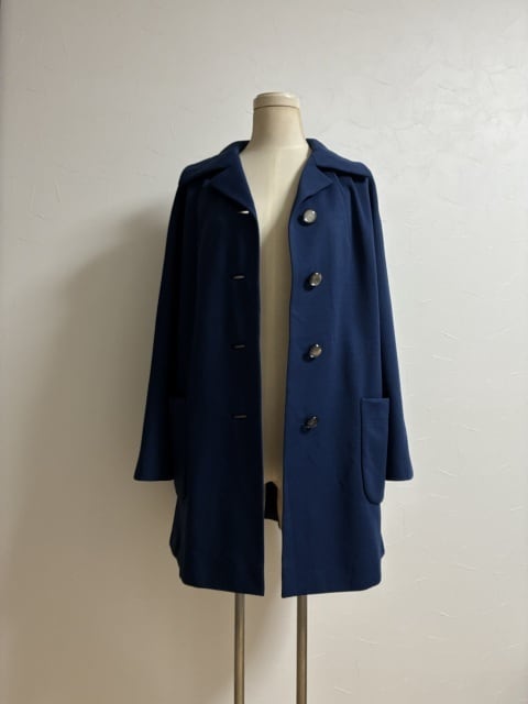 1960~70's Solid Color Stitched Design Single Coat