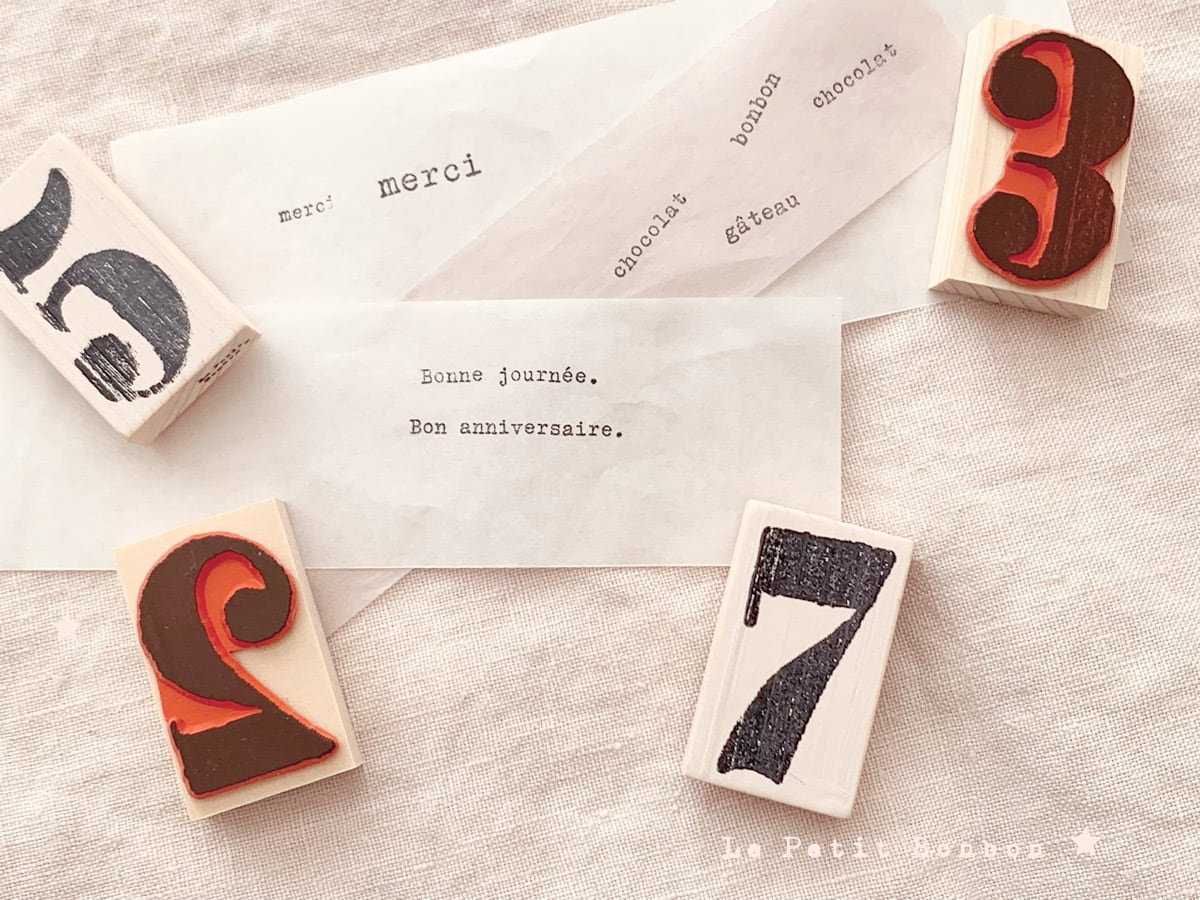 no.3）antique numbers♡stamp（アンティーク数字スタンプ） | Le