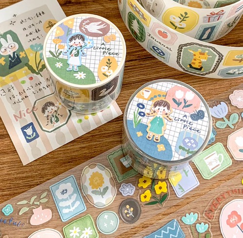 新作☆MO672 Molinta【A Little Piece - 一块块】型抜き マスキングテープ / マットPETテープ