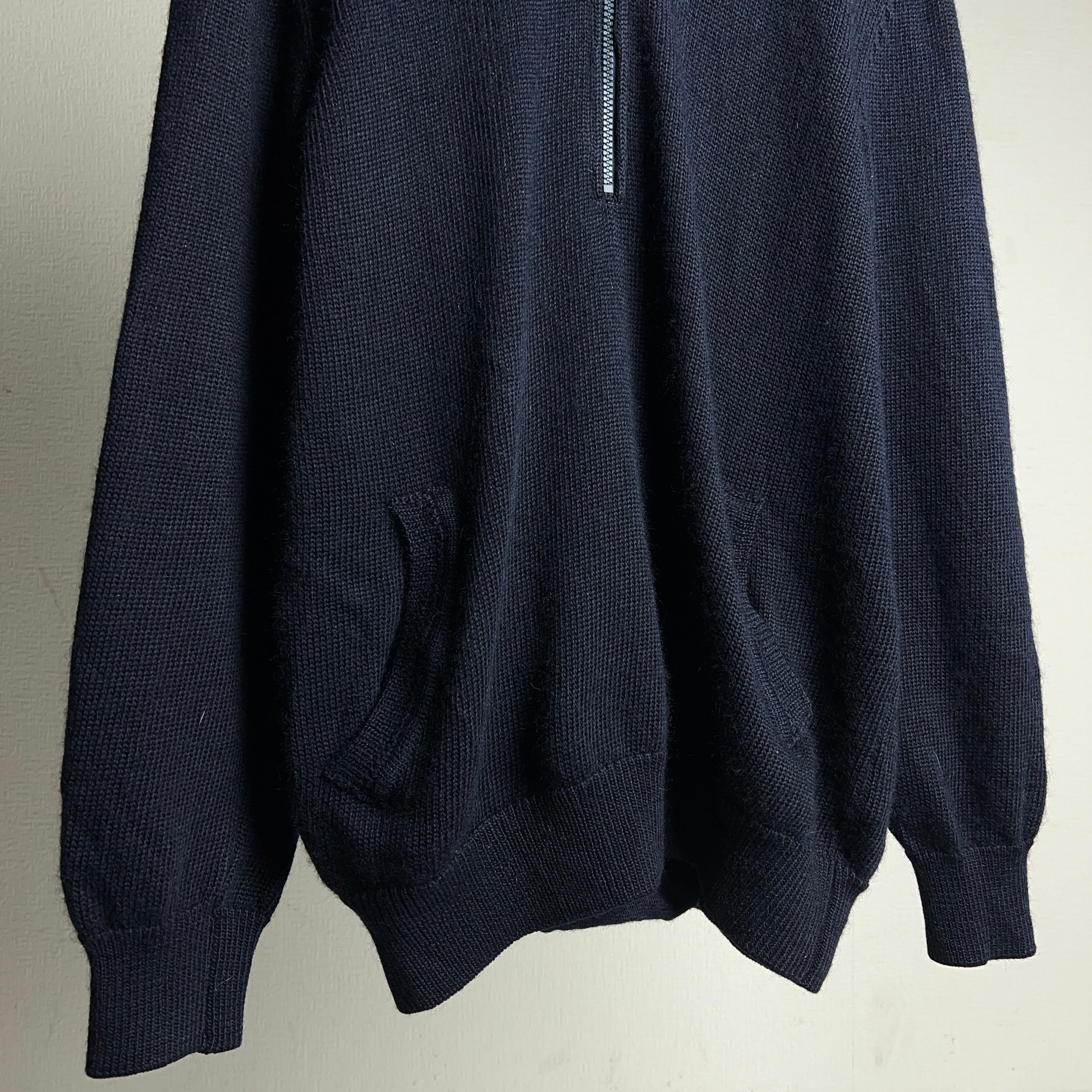 1980's Ermenegildo Zegna Half Zip Knit Sweater 80年代