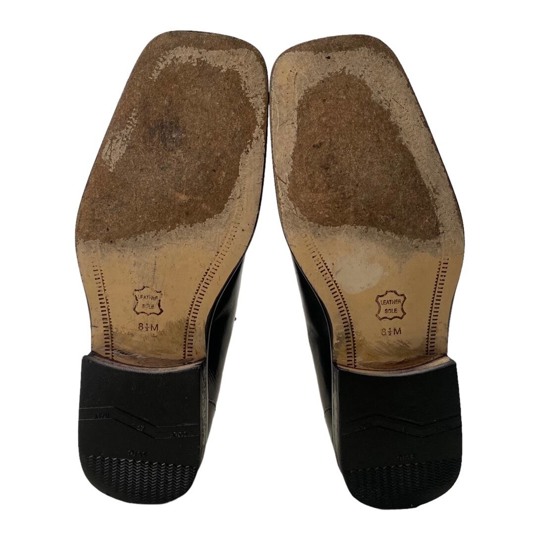 GIORGIO BRUTINI design square toe leather heel shoes size 8 1
