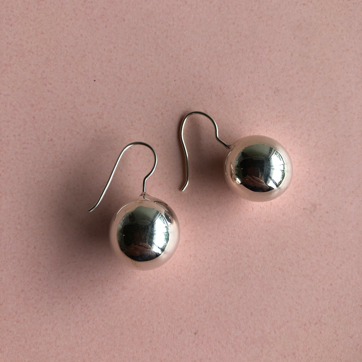 16mm Silver ball earrings from Mexico | BASENOTES