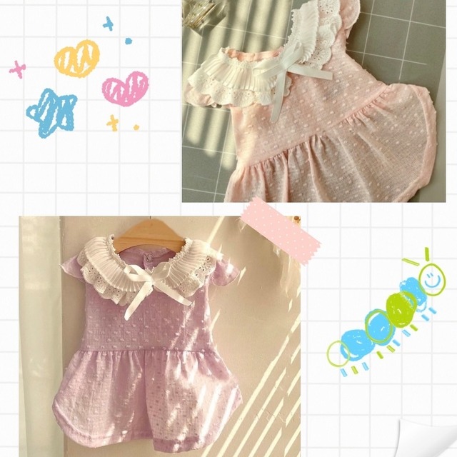 【即納品】フリルカラーワンピース｛全2色｝
