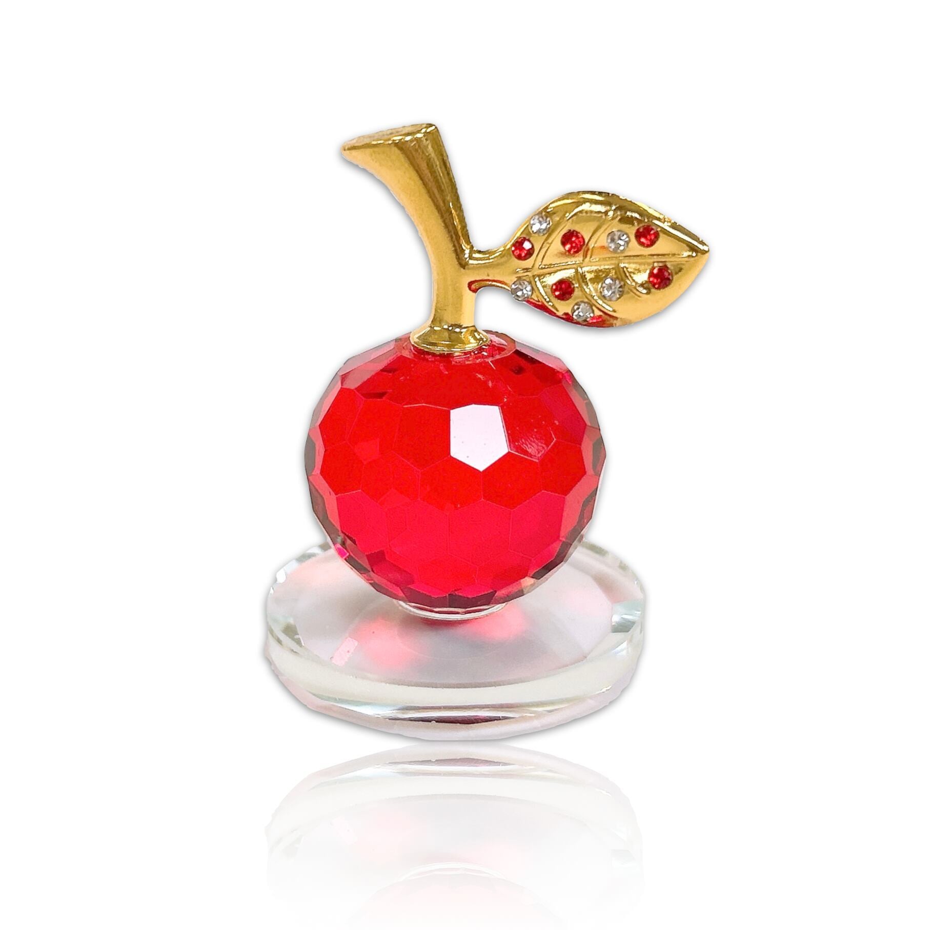 飾れる お守り 】 1個 クリスタル RED APPLE レッド アップル 赤