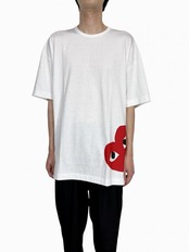 【PLAY COMME des GARCONS】T349 オーバーサイズロゴTEE (赤ハート)