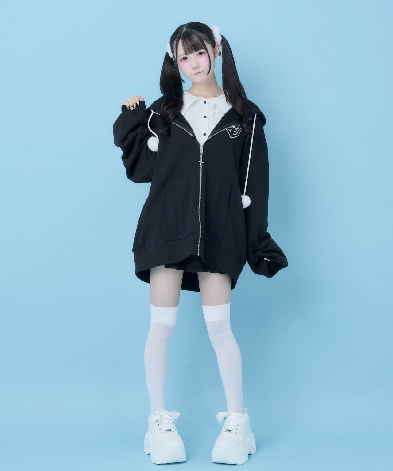 ねこになりたい♡ぽんぽんZIPパーカー(ブラック) | Hauls