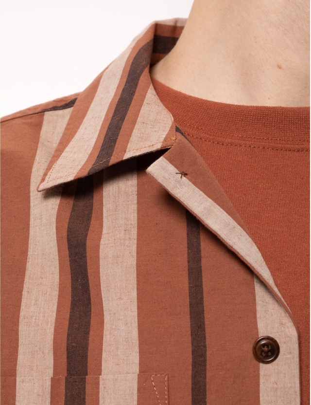 Nudie jeans 2022 ヌーディージーンズ SUMMER COLLECTION Vincent Camping Shirt Multi ストライプシャツ