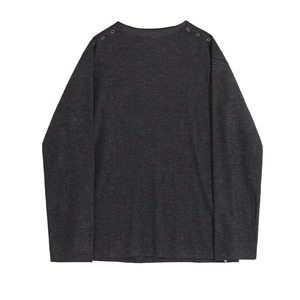 ネックスナップボタンロングTシャツ　991