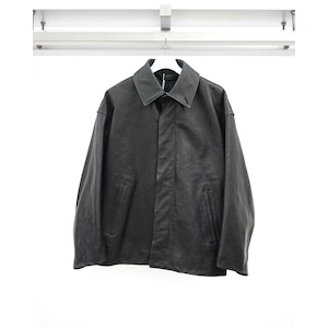 [Blanc YM] (ブランワイエム) BL-26A-LWEC Leather Wide Elbow Coat