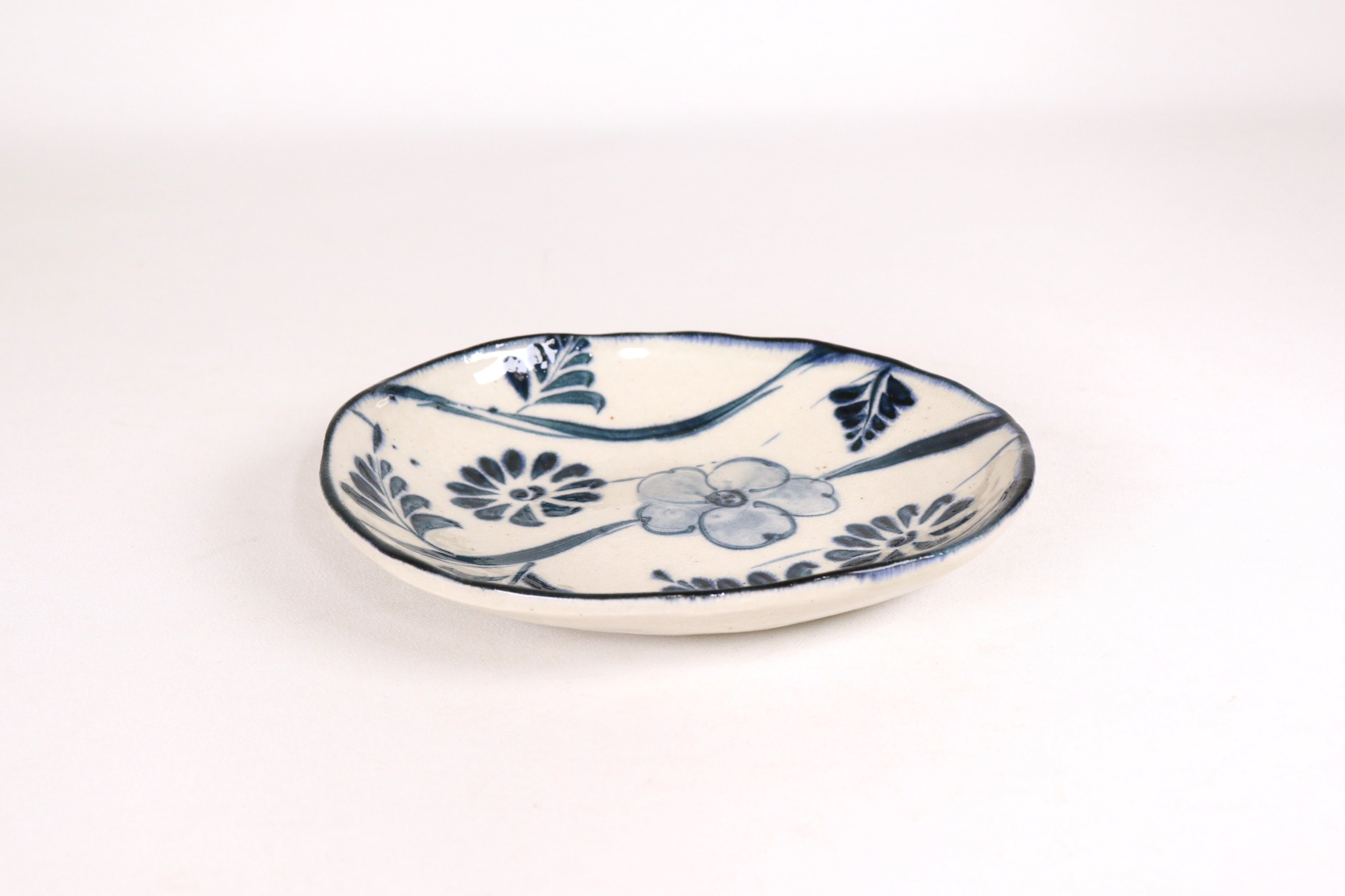 安南 楕円取皿 ポピー【B級品 特価】